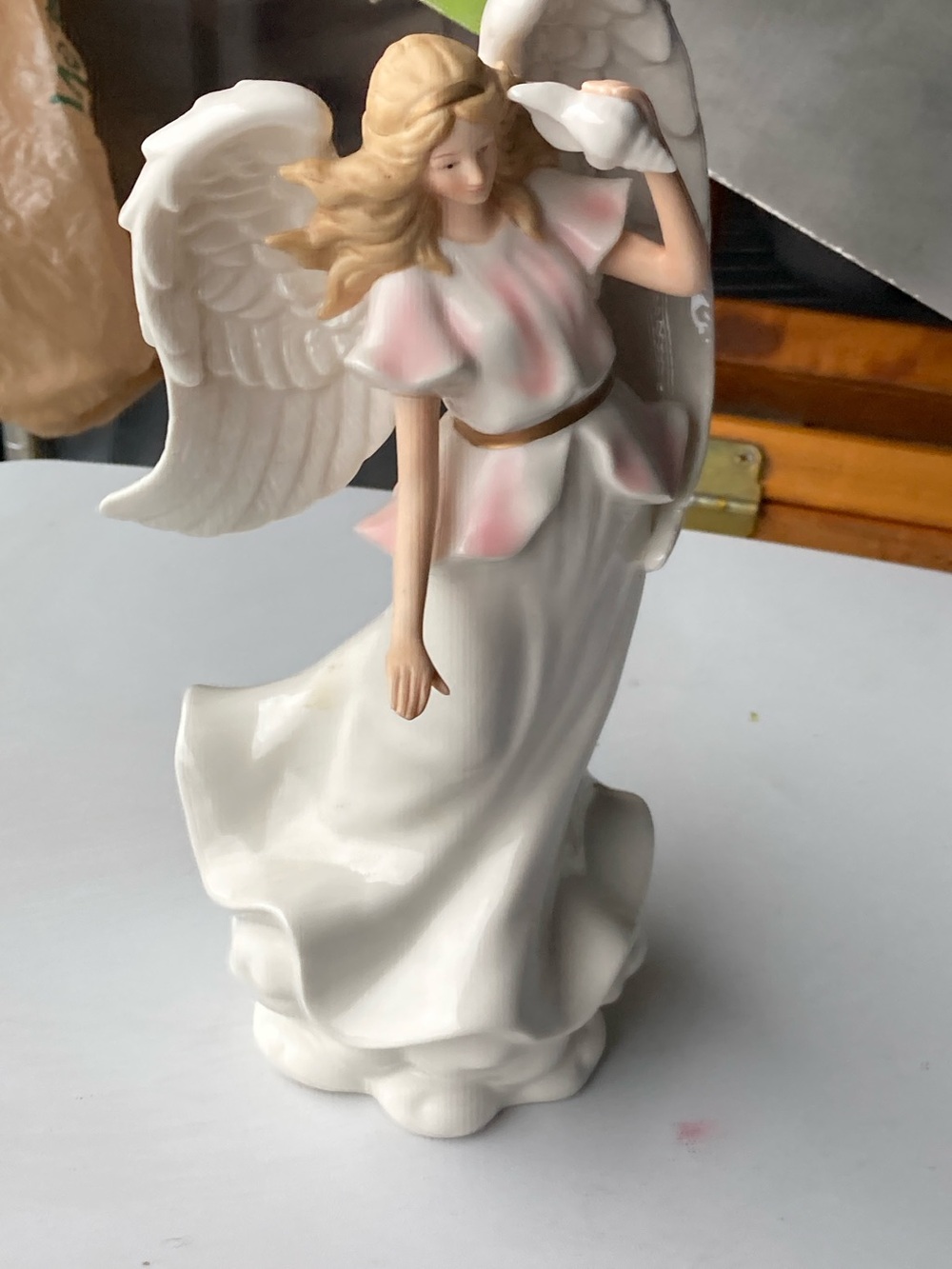 Porcelain Angel Figurine Spring Angel Figurine Light up Porcelain - Picture 3 of 6